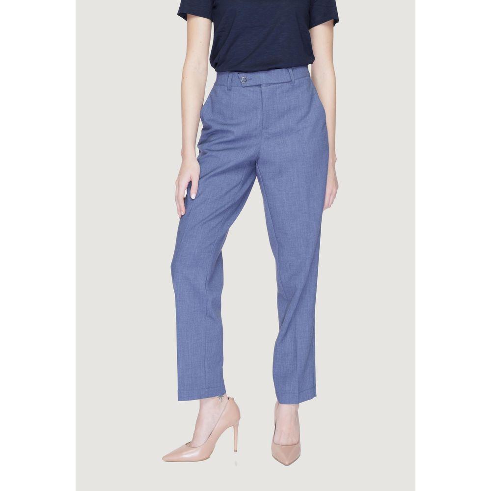 Street One Blue Polyester Jeans & Pant Street One Light Gray