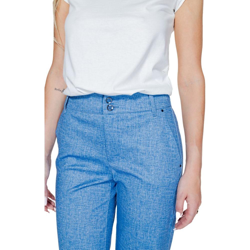 Street One Blue Polyester Jeans & Pant Street One Light Gray