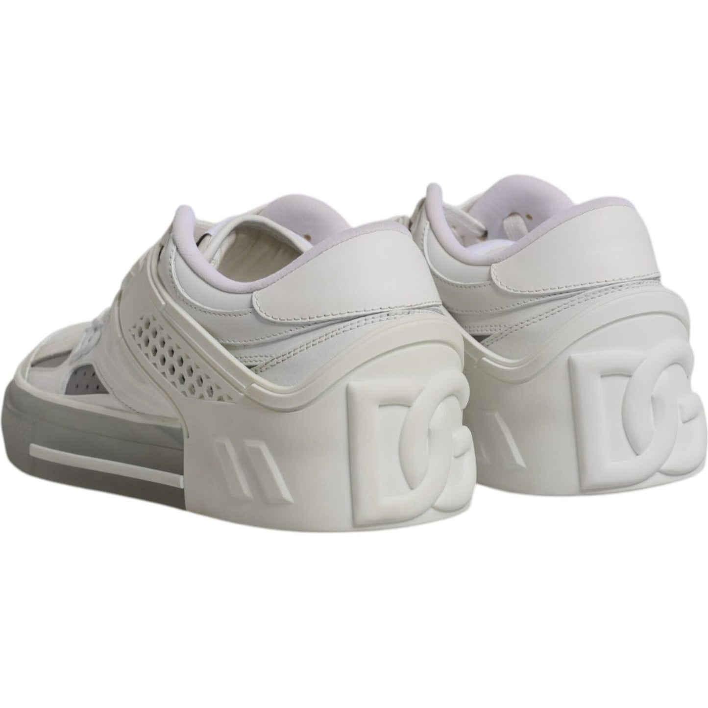 Dolce & Gabbana White DG Logo CUSTOM 2.Zero Sneakers Shoes Dolce & Gabbana Gray
