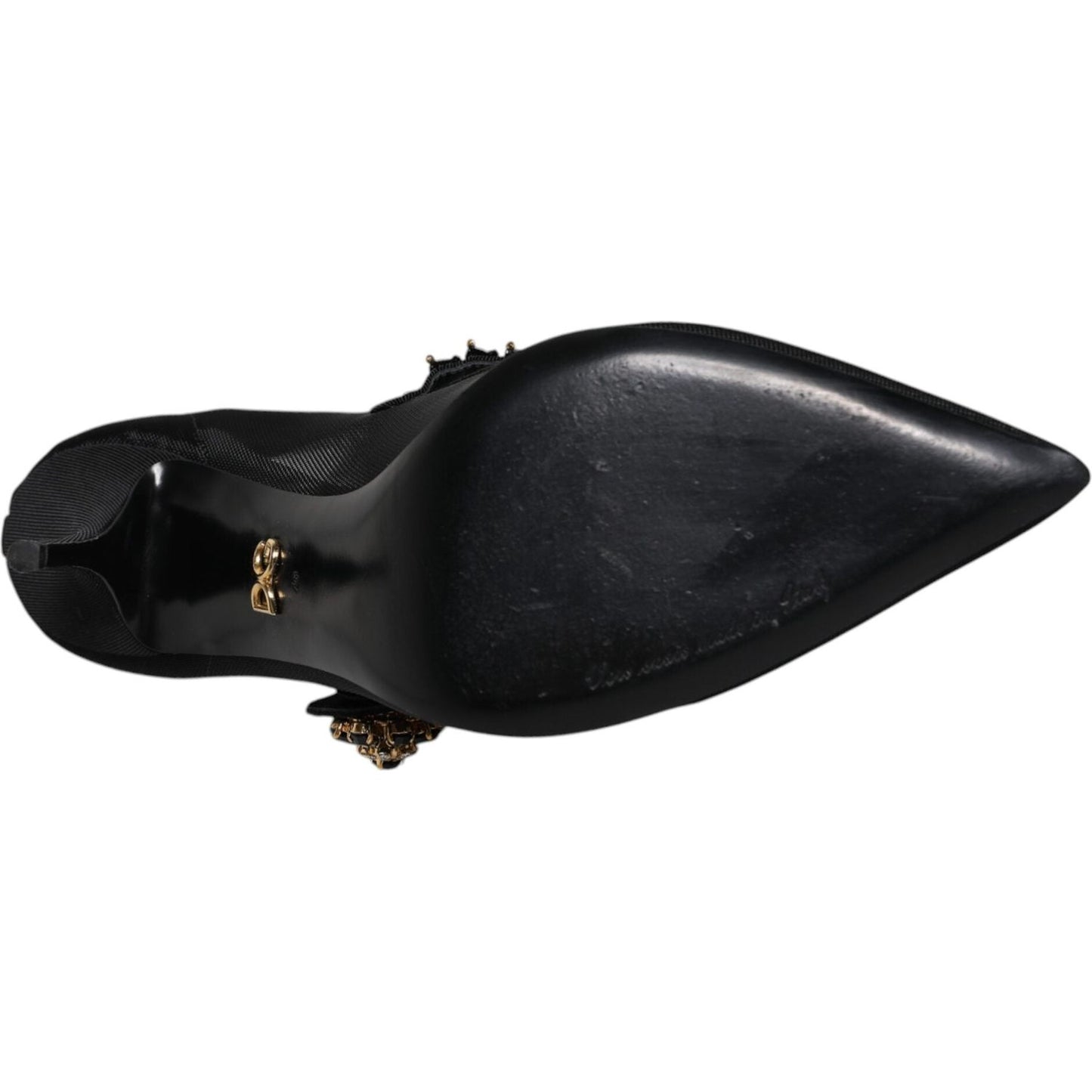 Dolce & Gabbana Black Mesh Mary Jane Crystal Heel Pump Shoes Dolce & Gabbana Black
