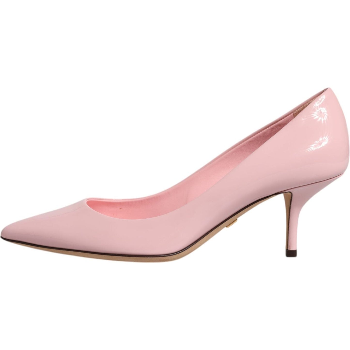 Dolce & Gabbana Light Pink Patent Leather Heels Pumps Shoes Dolce & Gabbana Light Pink