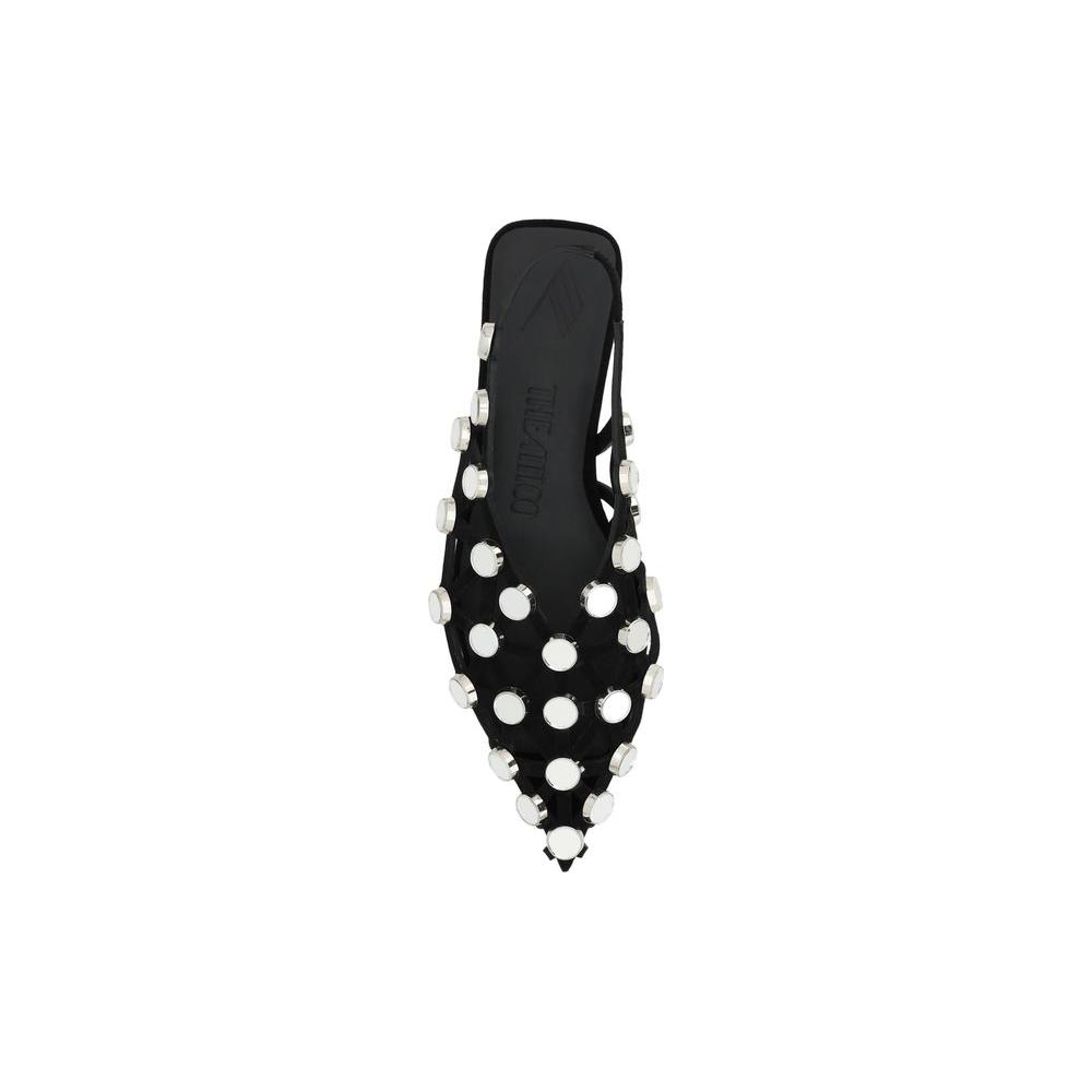 The Attico Grid Ballerinas The Attico Black