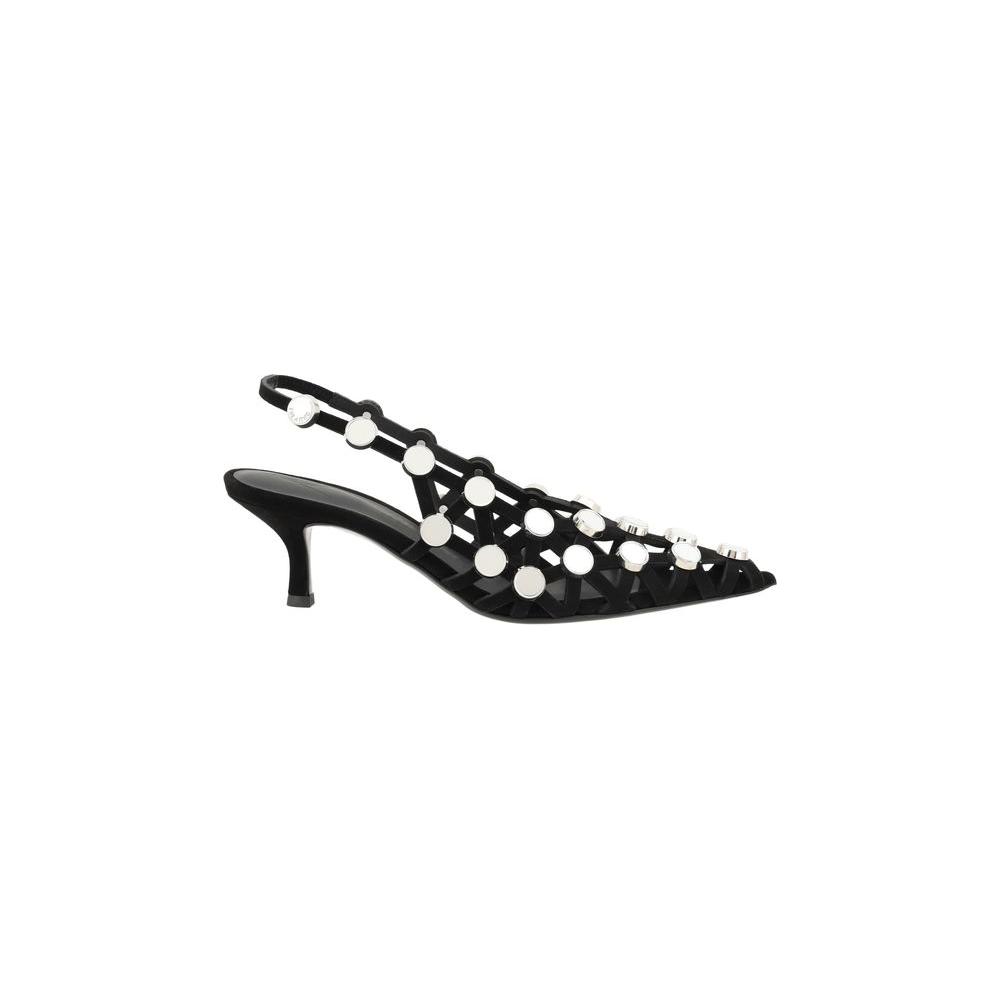 The Attico Grid Pumps The Attico Light Gray