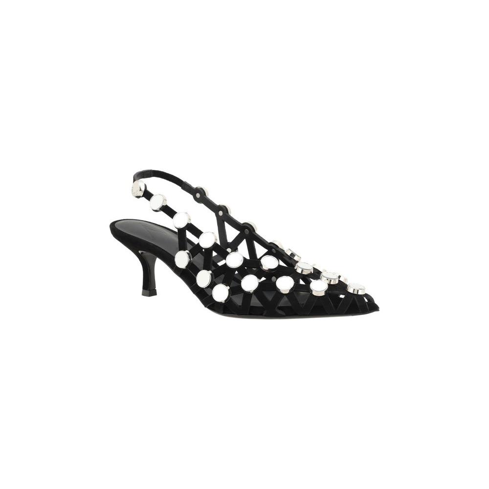 The Attico Grid Pumps The Attico Dark Slate Gray