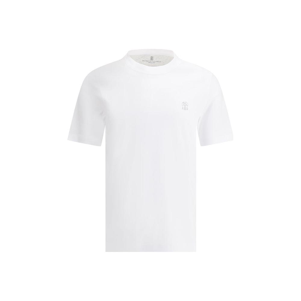 Brunello Cucinelli Logoed T-Shirt Brunello Cucinelli White Smoke