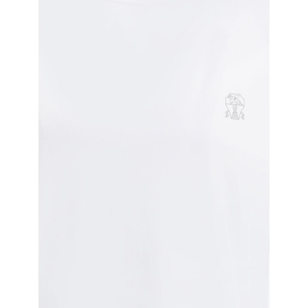 Brunello Cucinelli Logoed T-Shirt Brunello Cucinelli White Smoke