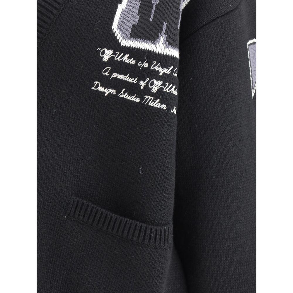 Off-White Varsity Cardigan Off-White Dark Slate Gray