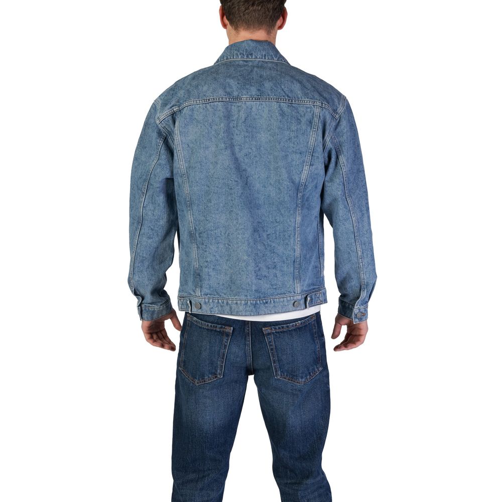 Hugo Boss Light Blue Cotton Jacket Hugo Boss Dim Gray