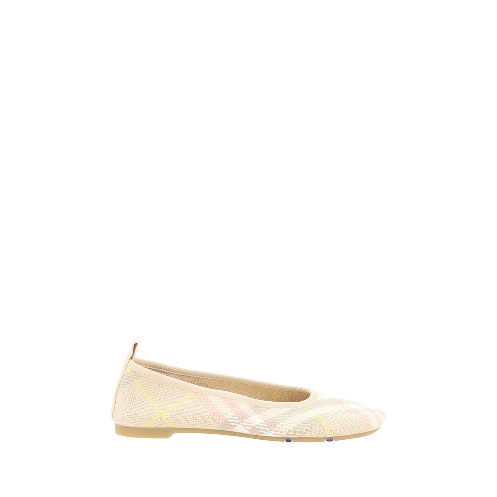 Burberry Archivio Check Ballerinas Burberry Antique White