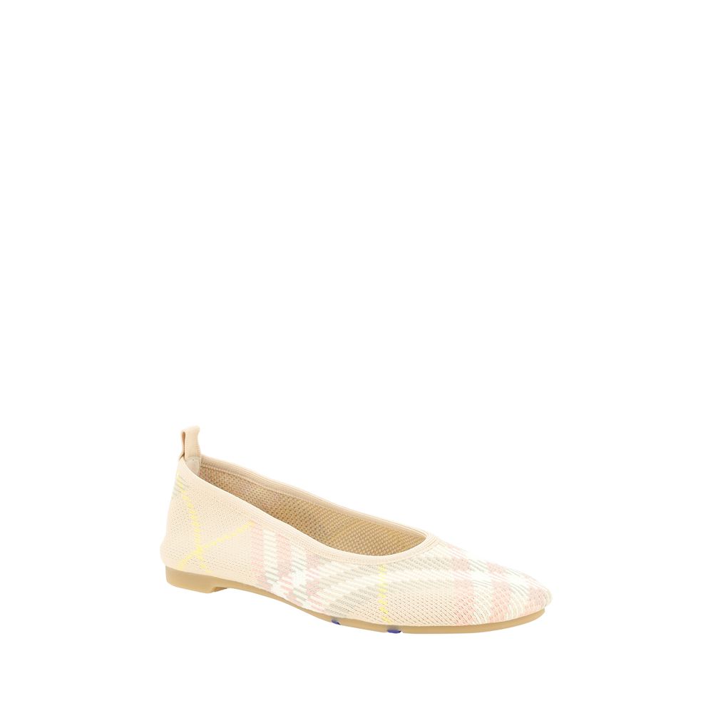 Burberry Archivio Check Ballerinas Burberry Antique White