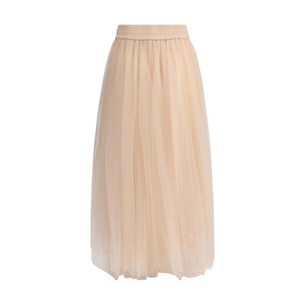 Fabiana Filippi tulle Midi Skirt Fabiana Filippi Tan