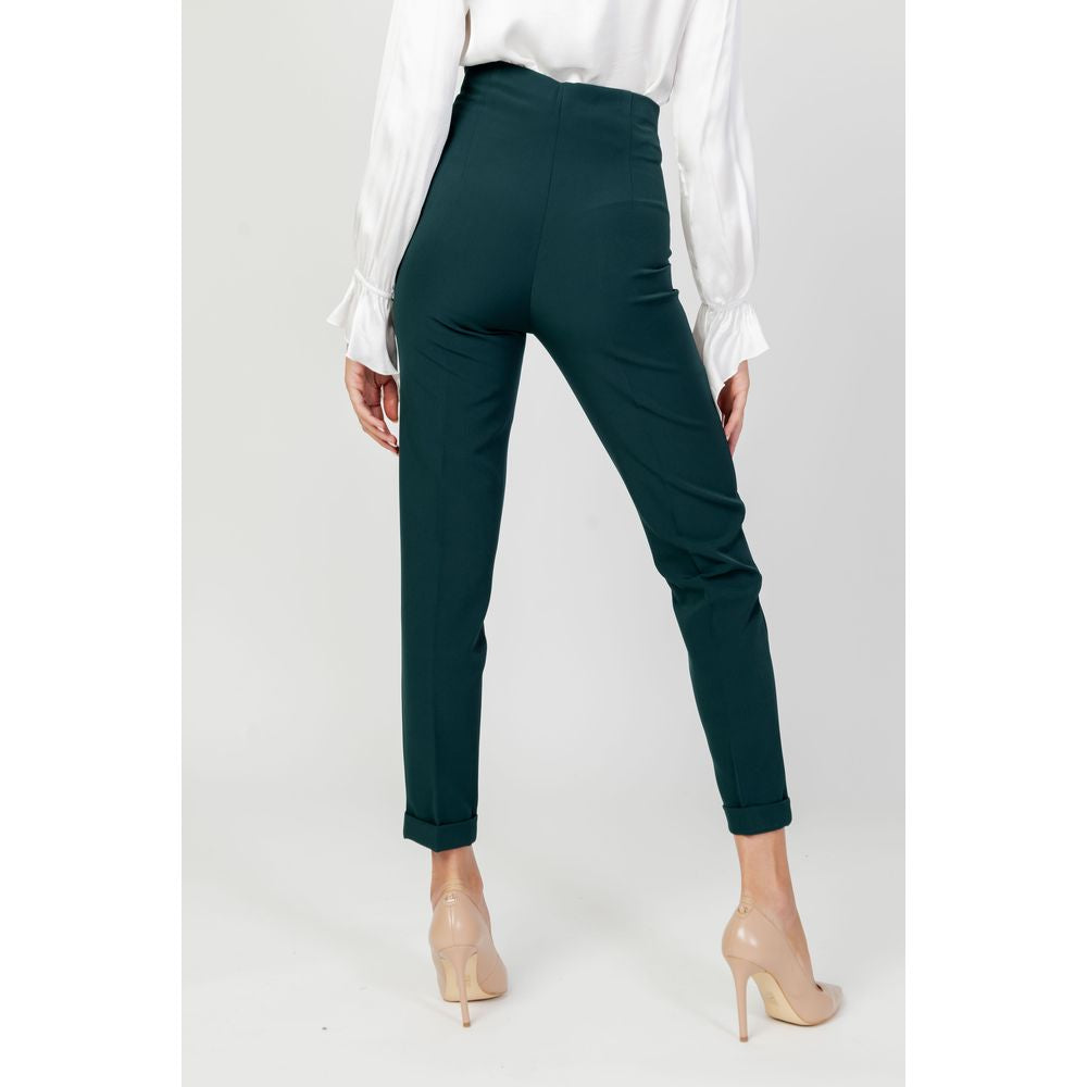 Sandro Ferrone Green Polyester Jeans & Pant Sandro Ferrone Light Gray