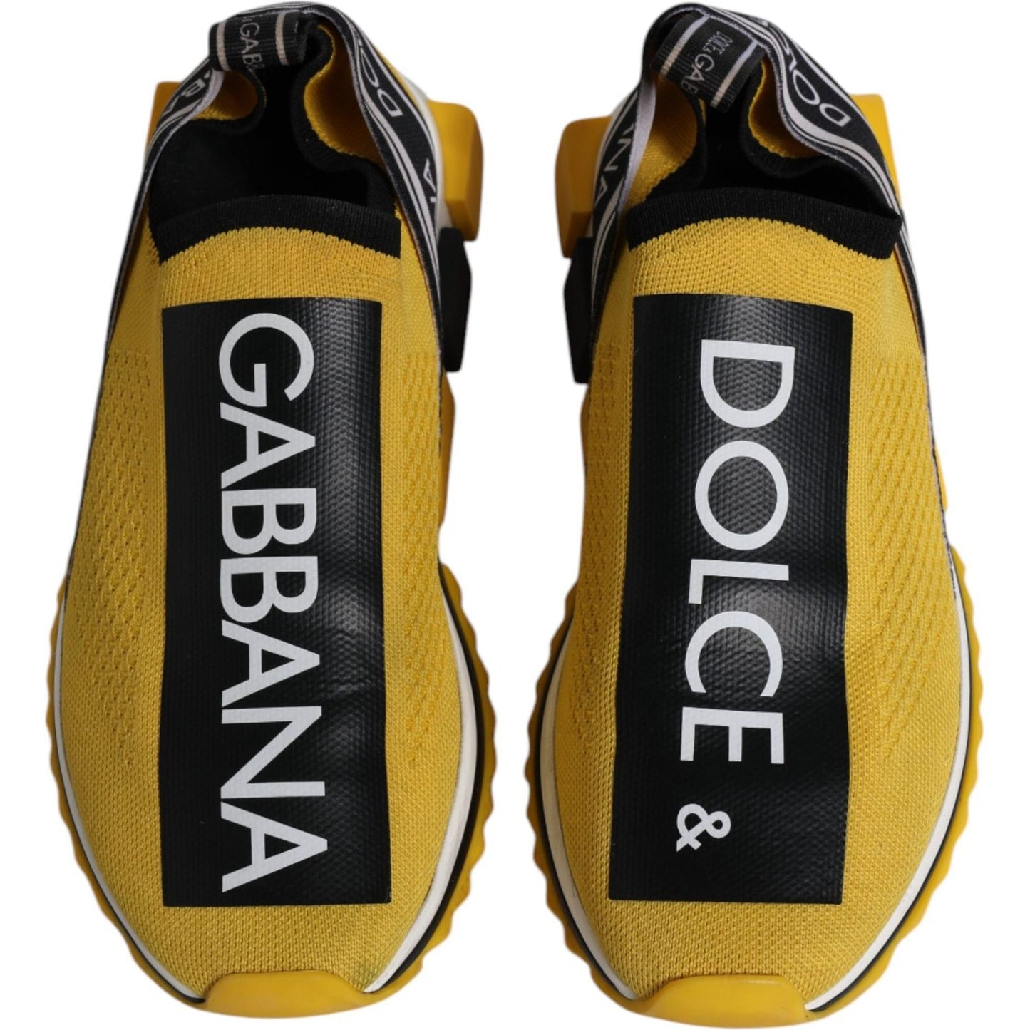 Dolce & Gabbana Yellow Black Slip On Sorrento Sneaker Shoes Dolce & Gabbana Dark Khaki