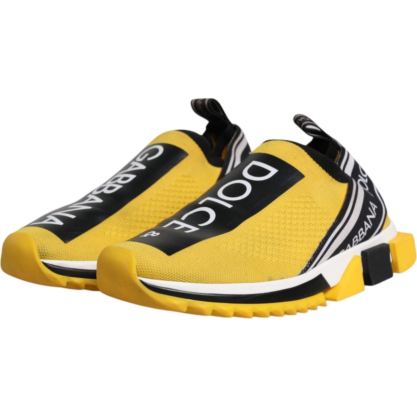 Dolce & Gabbana Yellow Black Slip On Sorrento Sneaker Shoes Dolce & Gabbana Dark Slate Gray