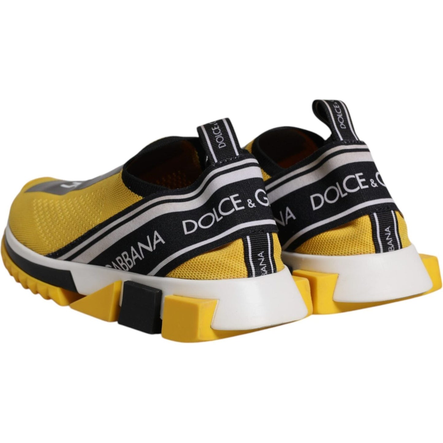 Dolce & Gabbana Yellow Black Slip On Sorrento Sneaker Shoes Dolce & Gabbana Black