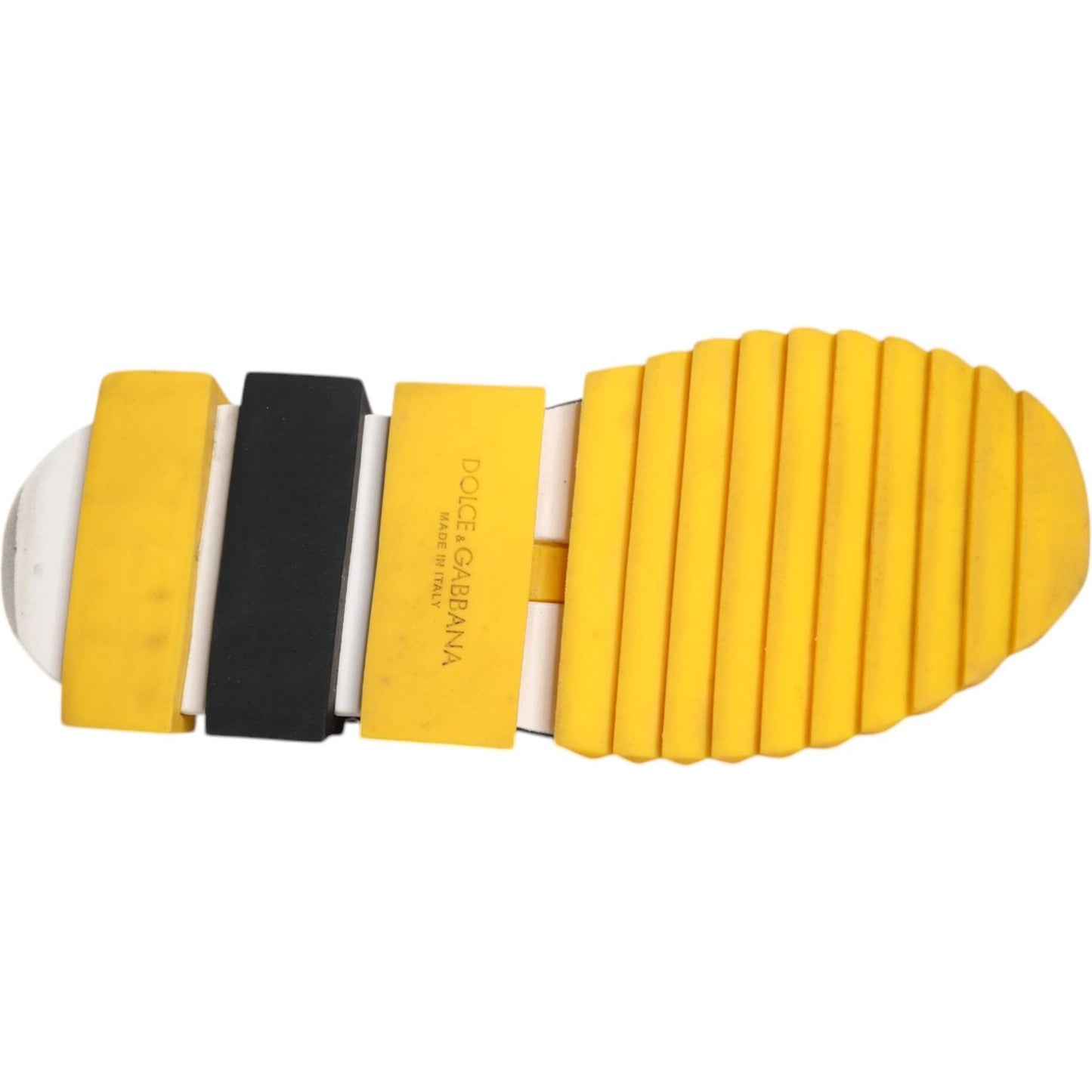 Dolce & Gabbana Yellow Black Slip On Sorrento Sneaker Shoes Dolce & Gabbana Goldenrod