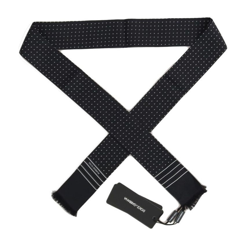 Dolce & Gabbana Elegant Silk Men's Tie Scarf Wrap Dolce & Gabbana Dark Slate Gray