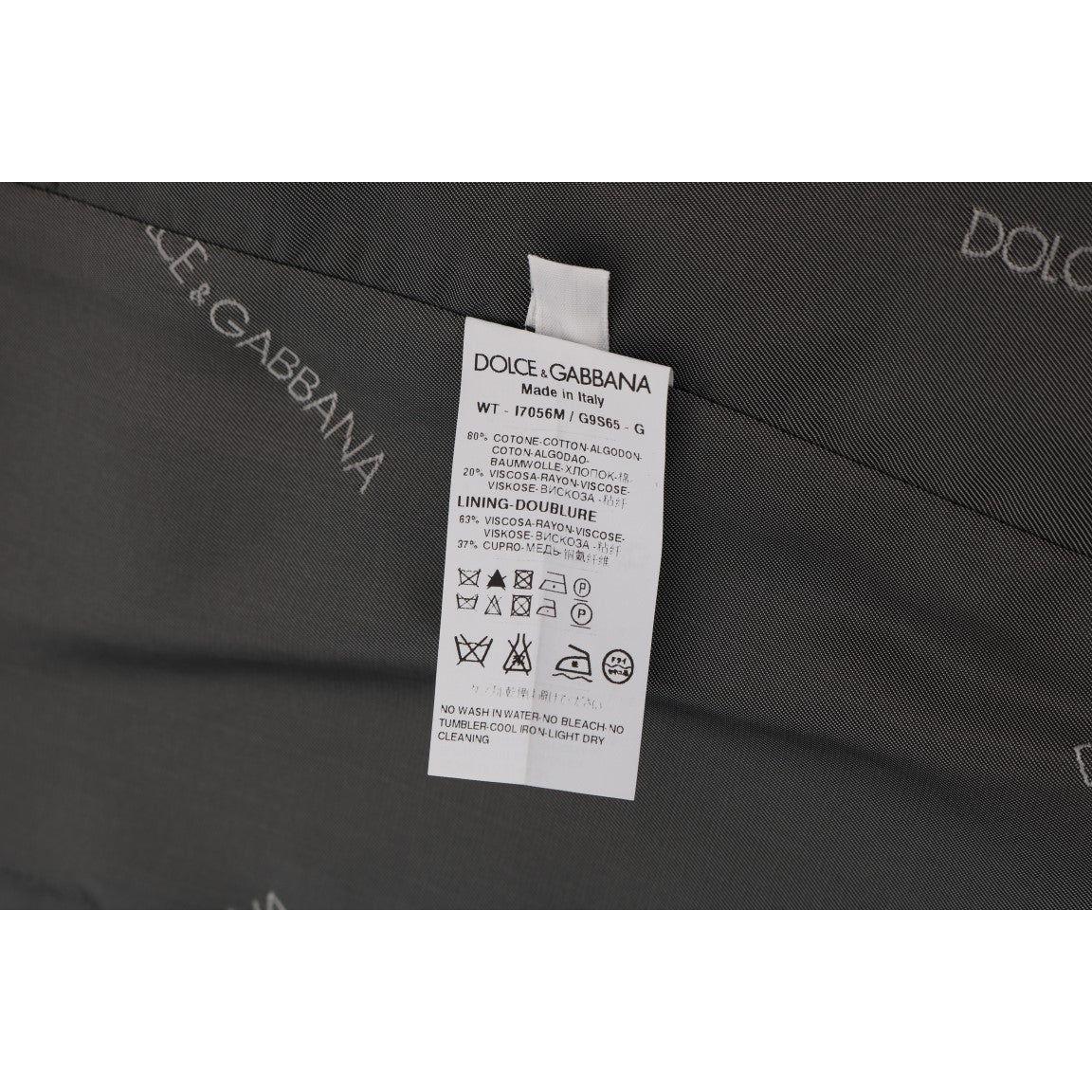 Dolce & Gabbana Sleek Gray Single-Breasted Waistcoat Vest Dolce & Gabbana Dark Slate Gray