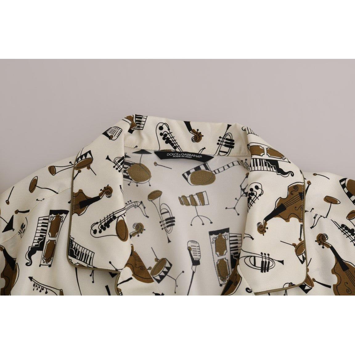 Dolce & Gabbana Exclusive Silk Casual Men's Shirt - JAZZ Motive Dolce & Gabbana Gray