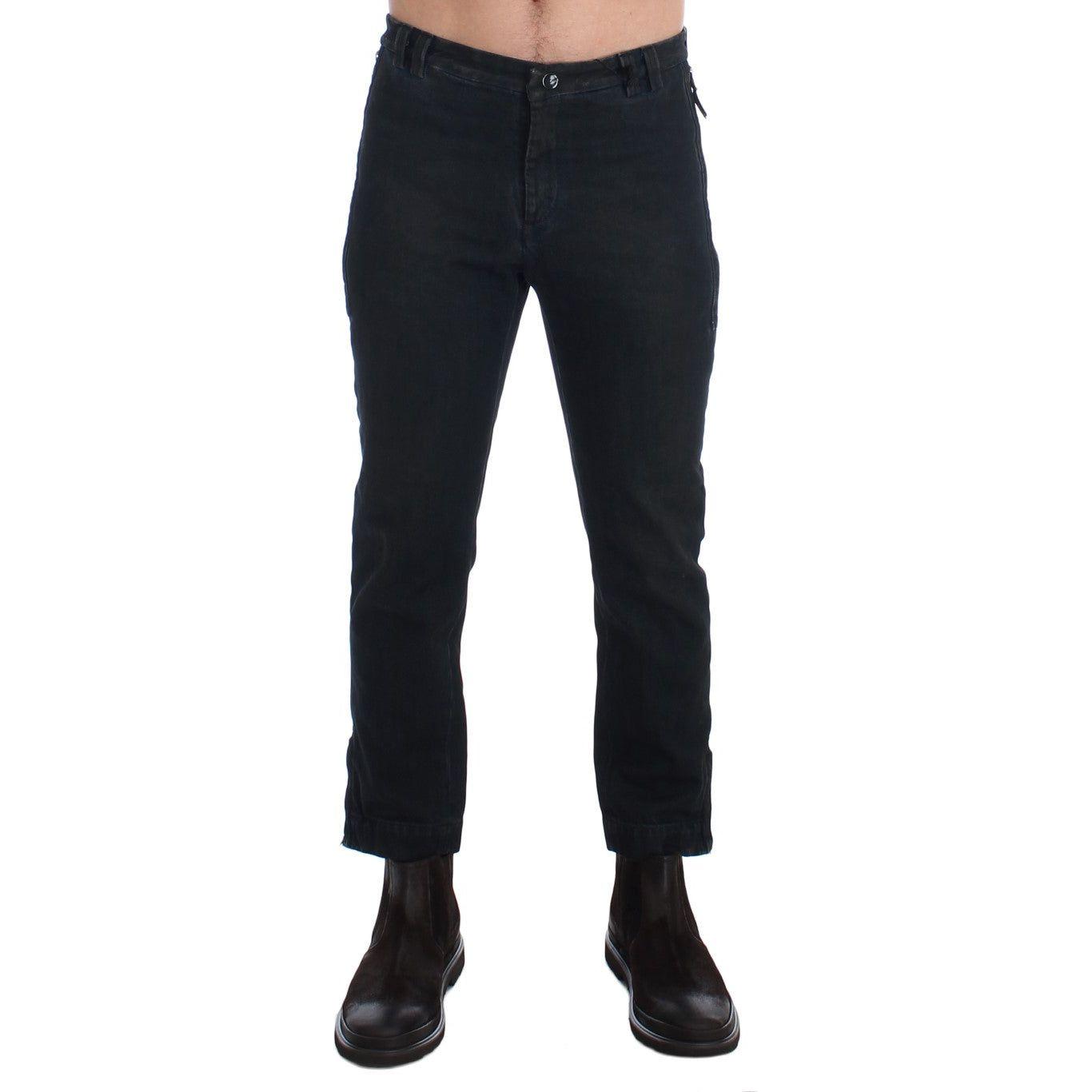 Costume National Chic Blue Slim Fit Denim Jeans Costume National Black