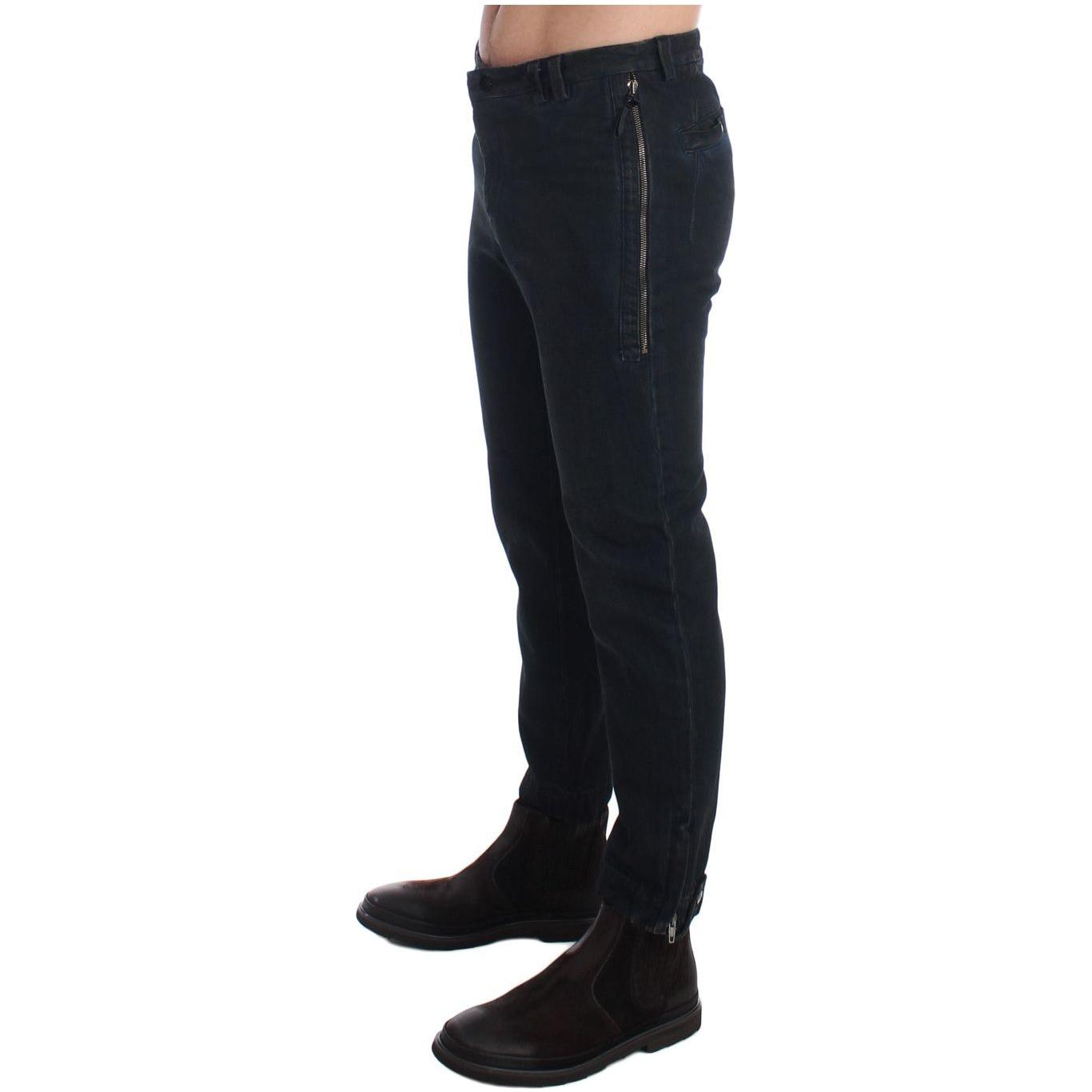 Costume National Chic Blue Slim Fit Denim Jeans Costume National Black