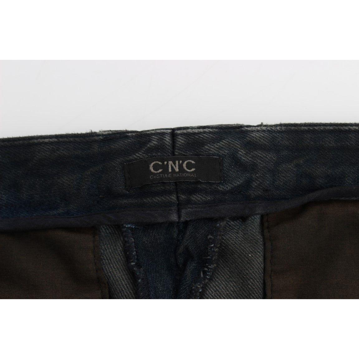Costume National Chic Blue Slim Fit Denim Jeans Costume National Black