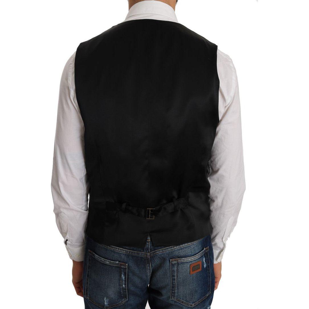 Dolce & Gabbana Elegant Gray Torrero Pattern Formal Vest Dolce & Gabbana Gray