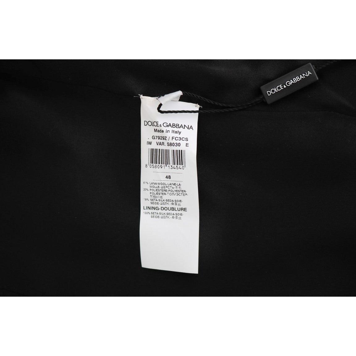 Dolce & Gabbana Elegant Gray Torrero Pattern Formal Vest Dolce & Gabbana Black