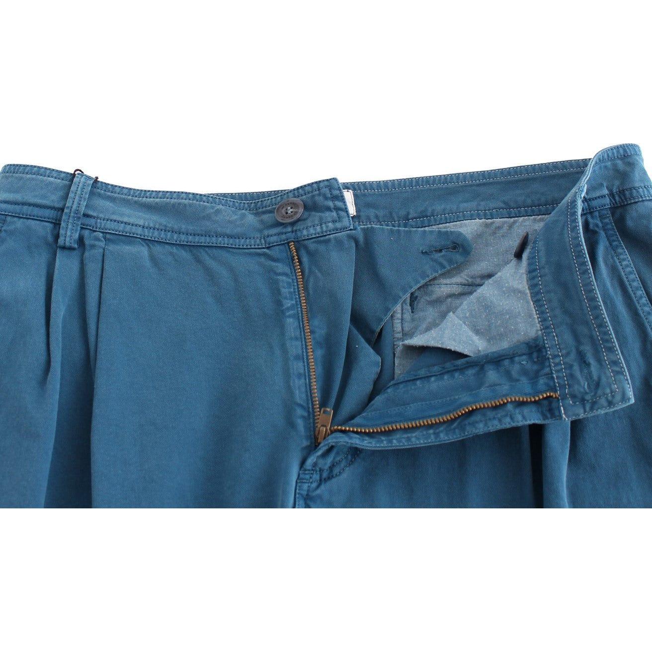 GF Ferre Elegant Straight Fit Cotton Chinos GF Ferre Dark Slate Blue