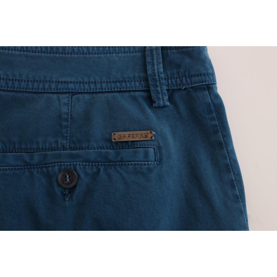 GF Ferre Elegant Straight Fit Cotton Chinos GF Ferre Dark Slate Gray