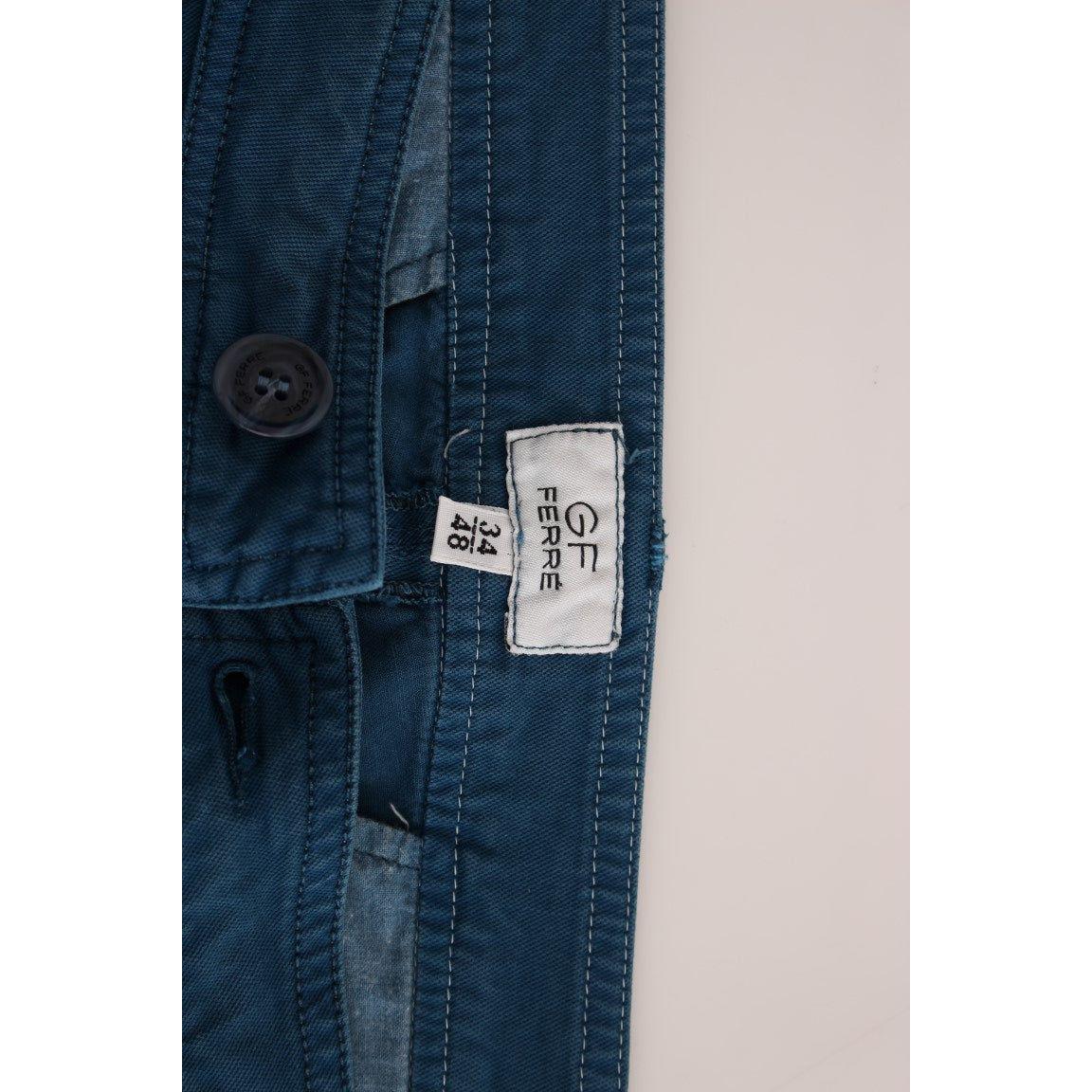 GF Ferre Elegant Straight Fit Cotton Chinos GF Ferre Dark Slate Gray