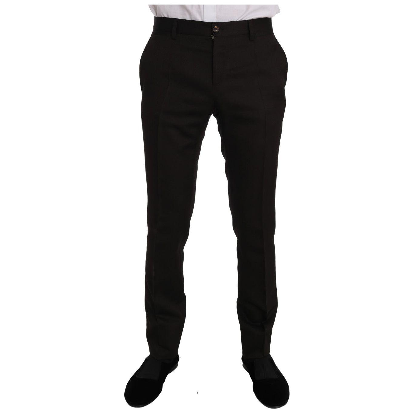 Dolce & Gabbana Elegant Brown Jacquard Martini Suit Suit Dolce & Gabbana Black