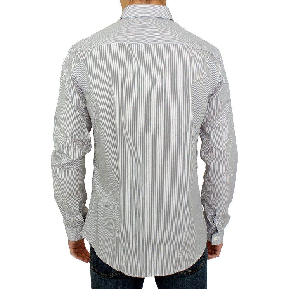 GF Ferre Chic Gray Striped Cotton Casual Shirt GF Ferre Gray