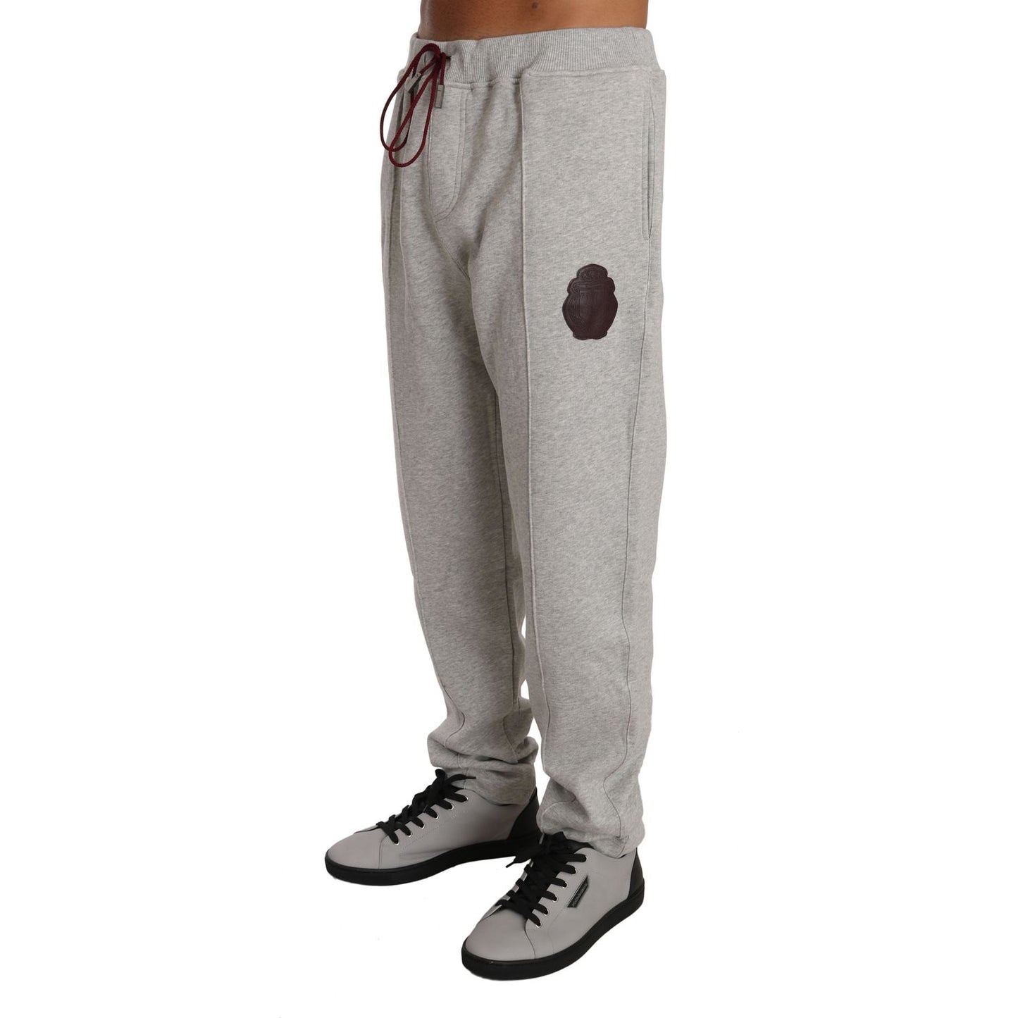 Billionaire Italian Couture Elegant Gray Hooded Sweatsuit Ensemble Billionaire Italian Couture Rosy Brown