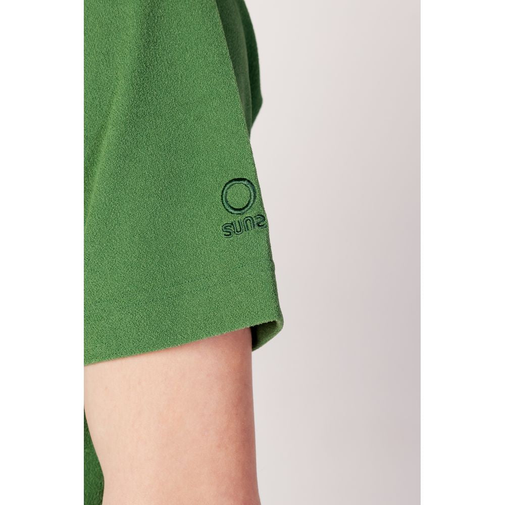 Suns Green Polyester T-Shirt Suns Dark Olive Green