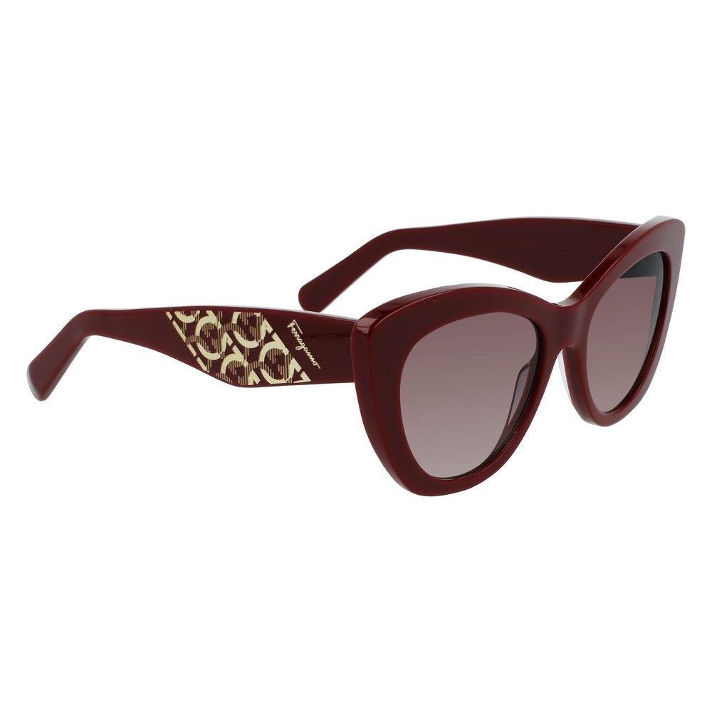Salvatore Ferragamo Bordeaux Acetate Sunglasses Salvatore Ferragamo Dark Slate Gray