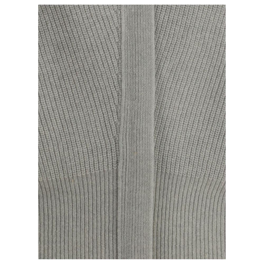 SA SU PHI Wool Ribbed Cardigan SA SU PHI Light Slate Gray