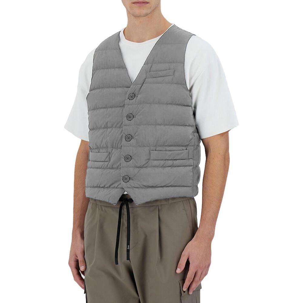 Herno Gray Nylon Vest Herno Dim Gray