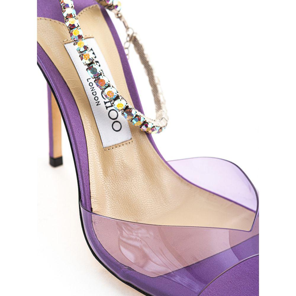 Jimmy Choo Purple Raso Sandal Jimmy Choo Light Gray