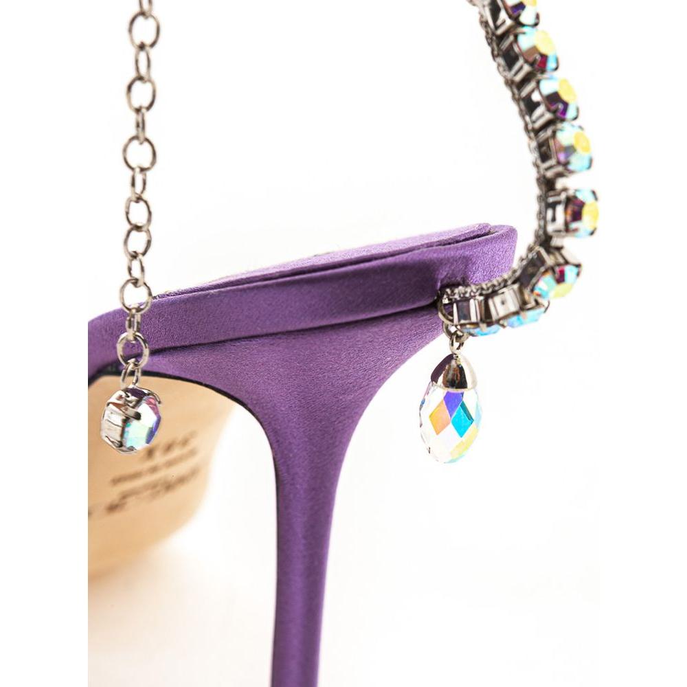 Jimmy Choo Purple Raso Sandal Jimmy Choo Light Gray