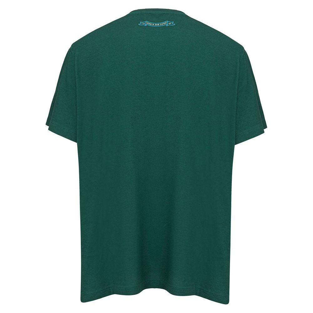 Dsquared² Green Cotton T-Shirt Dsquared² Dark Slate Gray
