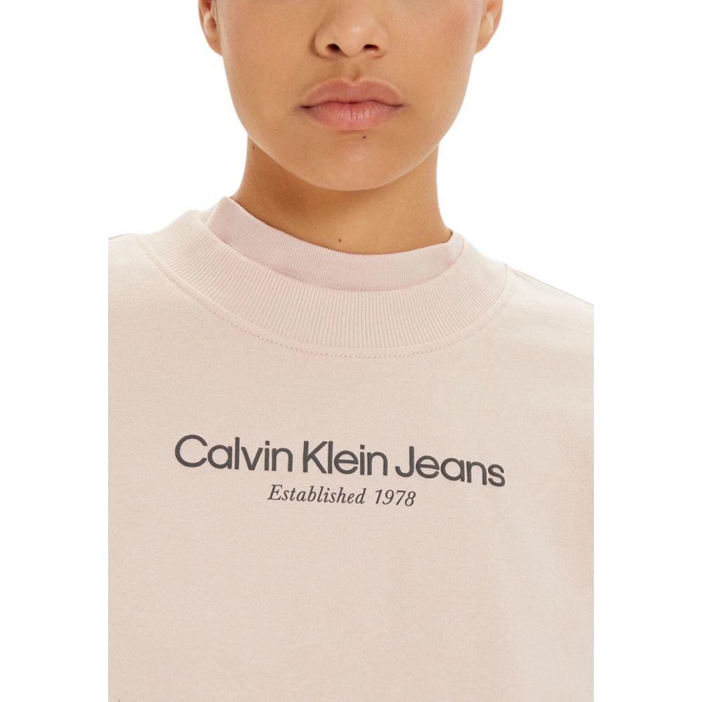 Calvin Klein Jeans Pink Cotton Sweater Calvin Klein Jeans Light Gray