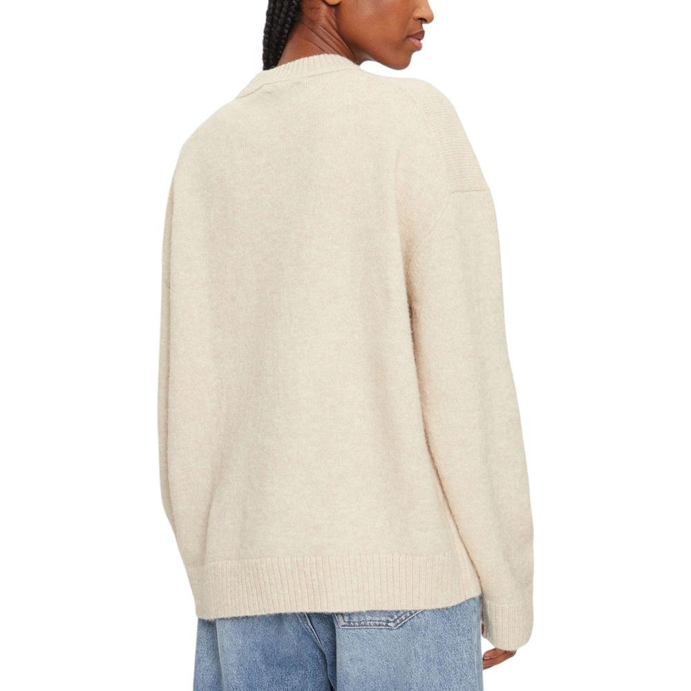 Calvin Klein Jeans Beige Polyester Sweater Calvin Klein Jeans Light Gray