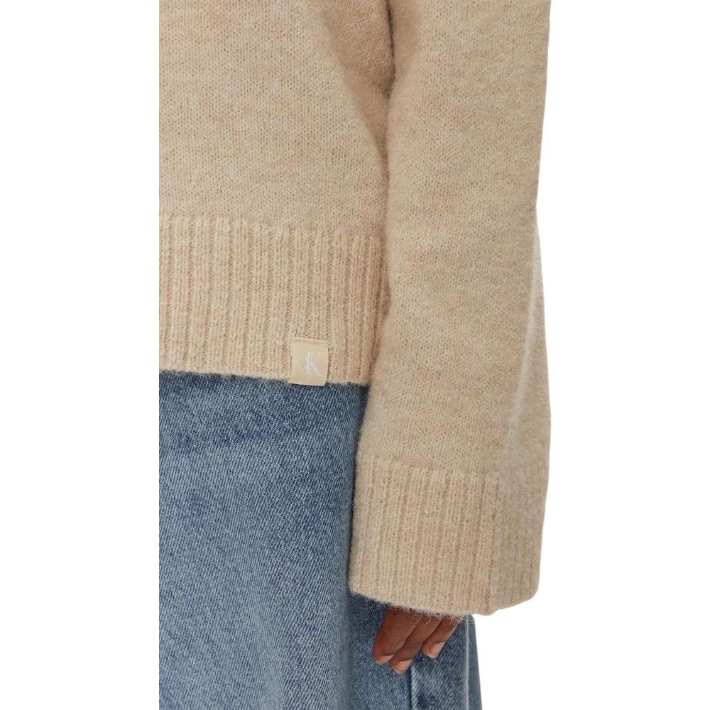 Calvin Klein Jeans Beige Polyester Sweater Calvin Klein Jeans Rosy Brown