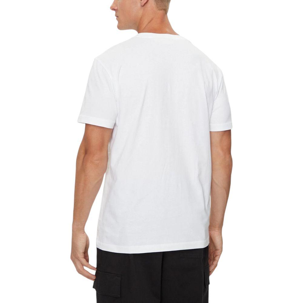 Calvin Klein Jeans White Recycled Cotton T-Shirt Calvin Klein Jeans Light Gray