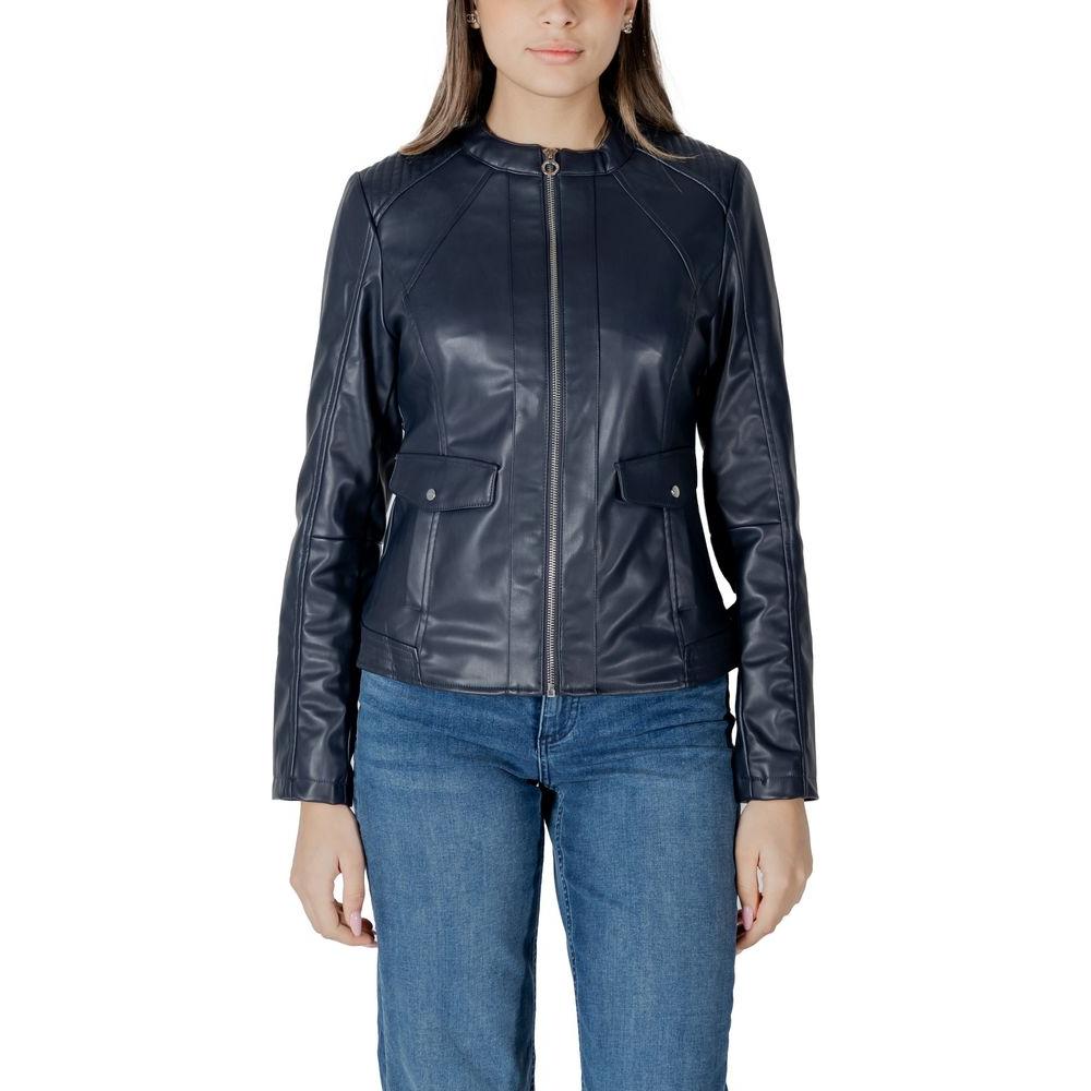 Street One Black Polyester Jackets & Coat