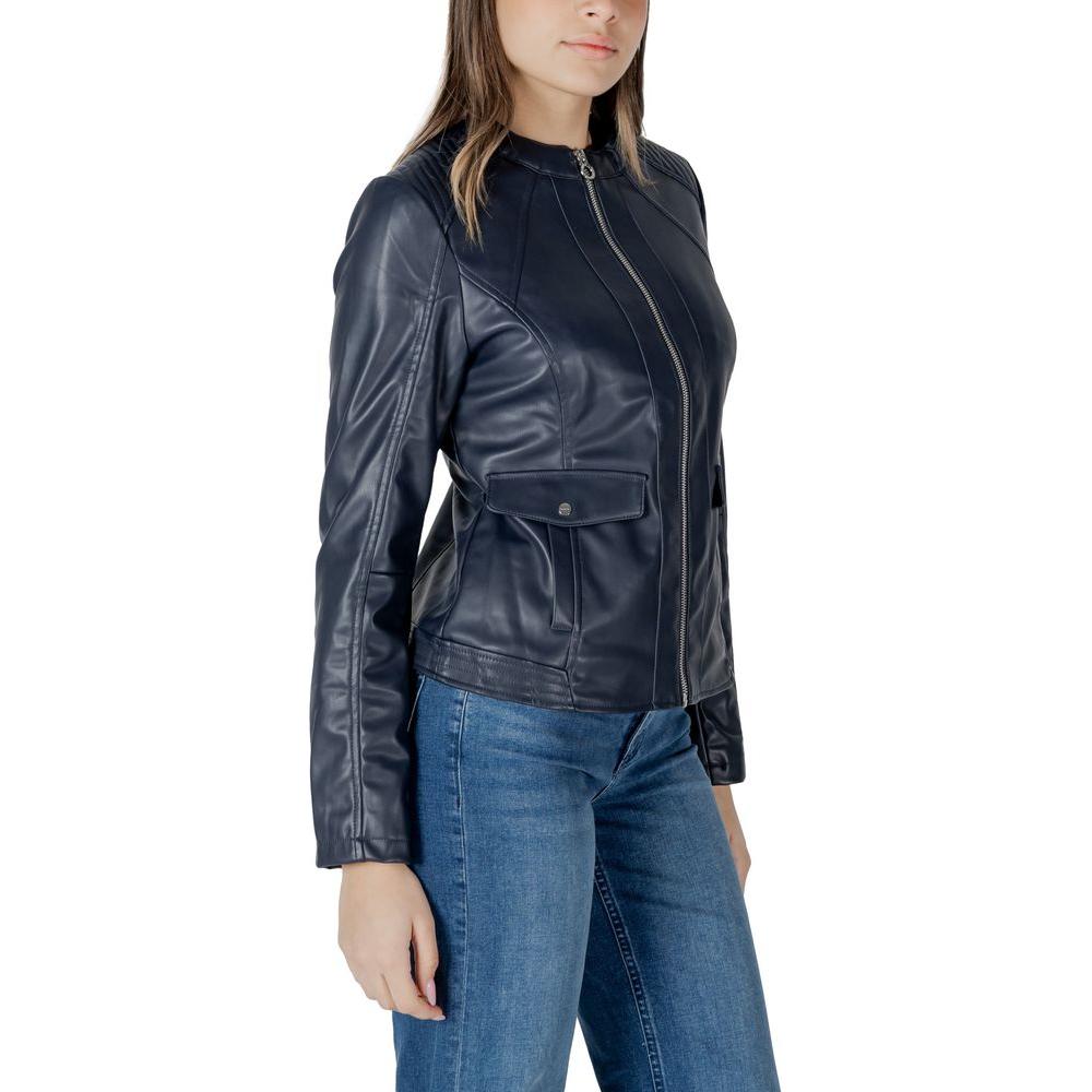 Street One Black Polyester Jackets & Coat