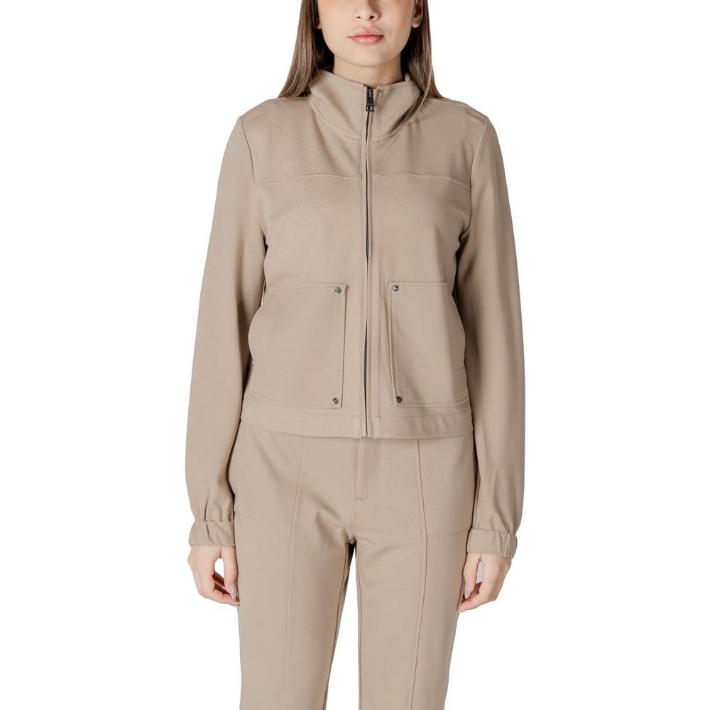 Street One Beige Viscose Jackets & Coat