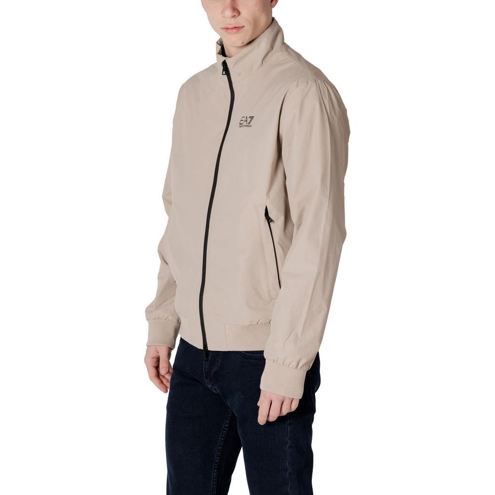 EA7 Emporio Armani Beige Polyamide Jacket EA7 Emporio Armani Gray