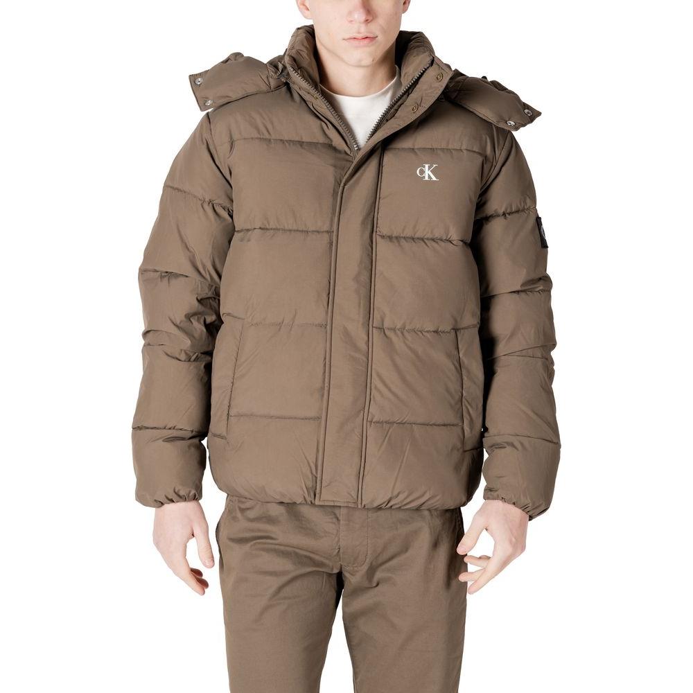 Calvin Klein Jeans Gray Polyamide Jacket Calvin Klein Jeans Dim Gray